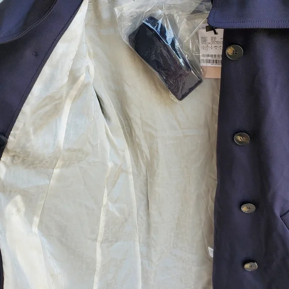 NWT Marella Cimone Navy Trench Coat - Picture 5 of 5